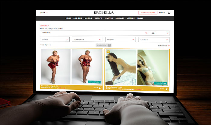 Mann sucht auf erobella.com nach Prostituierten